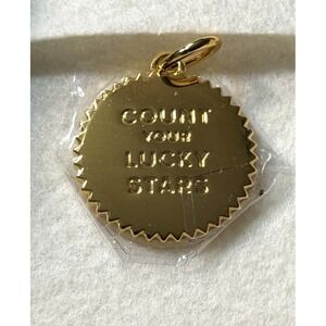 NEW with Tags India Hicks Gold "COUNT YOUR LUCKY STARS" Token (2839)